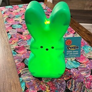 COPY - COPY - PEEPS Bunny 10” LED Candle Green (New With Tags)